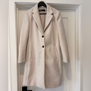 Zara Women's Elegant Cream Coat